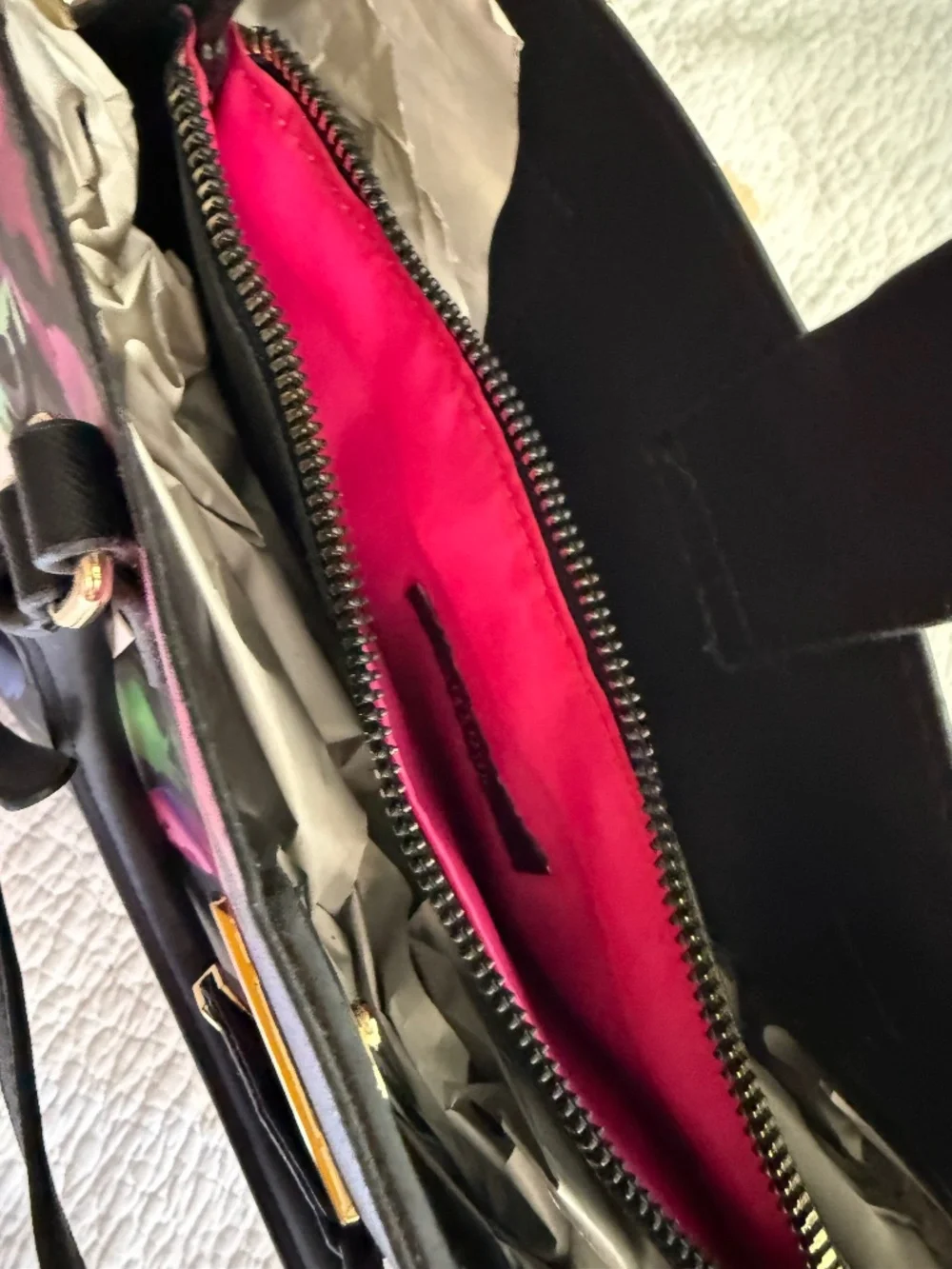 Trina Turk Floral Structured Satchel – TTT‑SDFZ03‑LEA – Vegan Leather – NWT